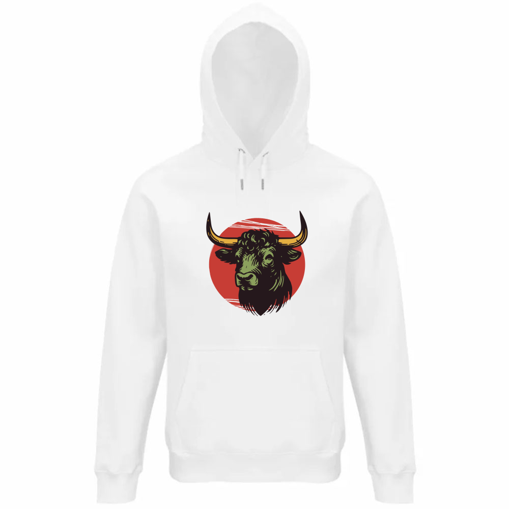 Felpa Organica Cappuccio Toro Loco