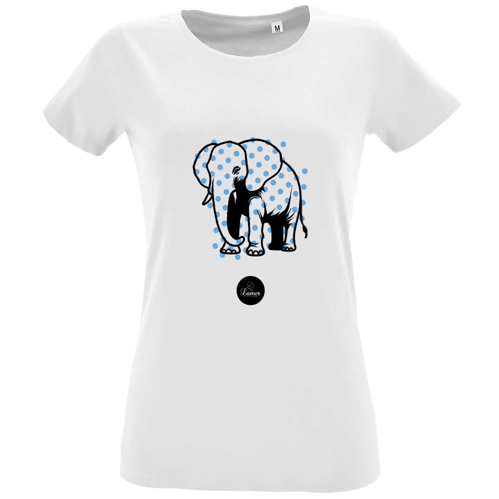 T-Shirt Women Fit Pois Elephant