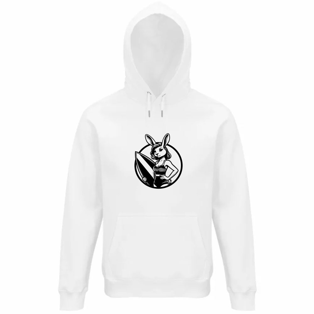 Felpa Organica Unisex Cappuccio Surfin' in La Mer
