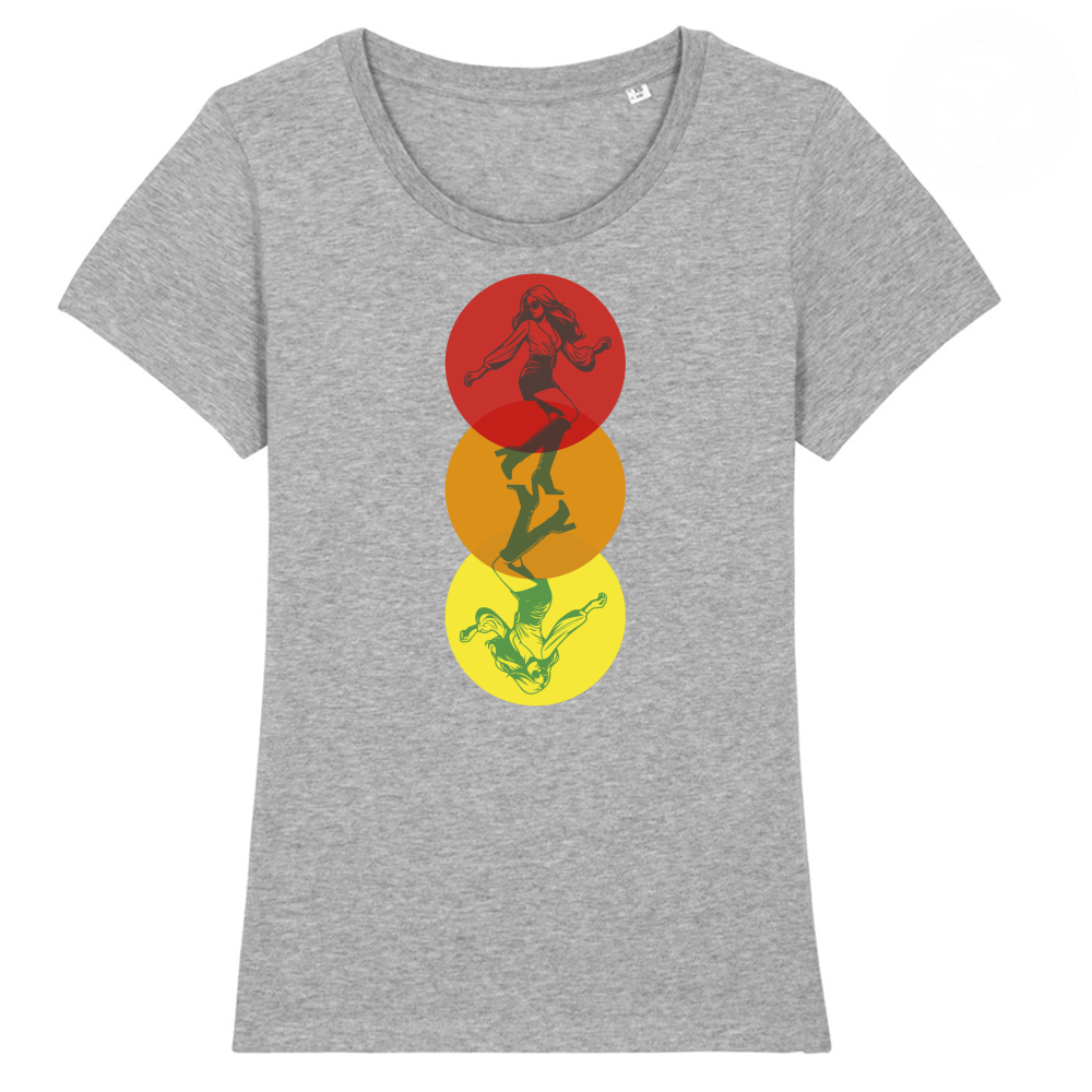 T-Shirt Women Premium Organic Dancing in the colours