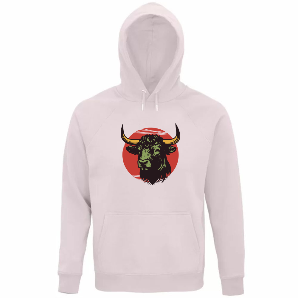 Felpa Organica Cappuccio Toro Loco
