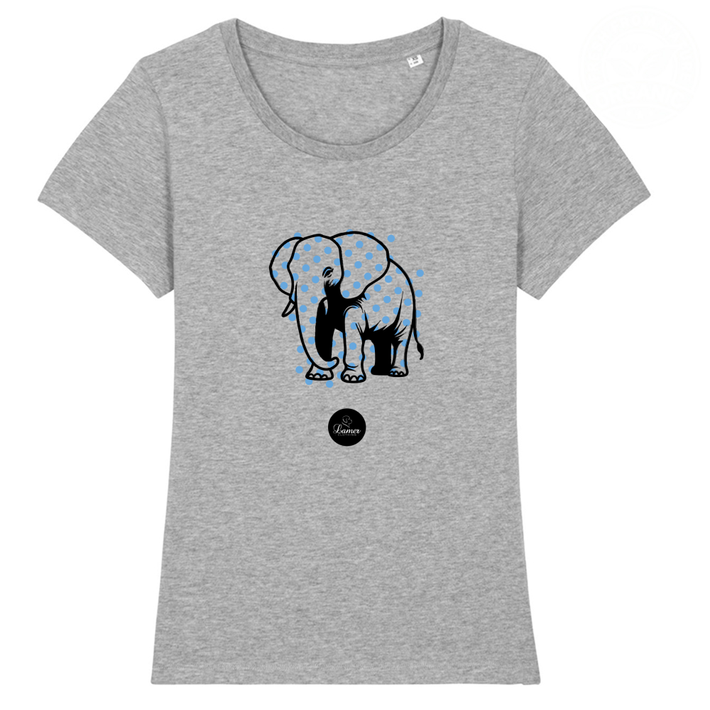 T-Shirt Women Premium Organic Pois Elephant