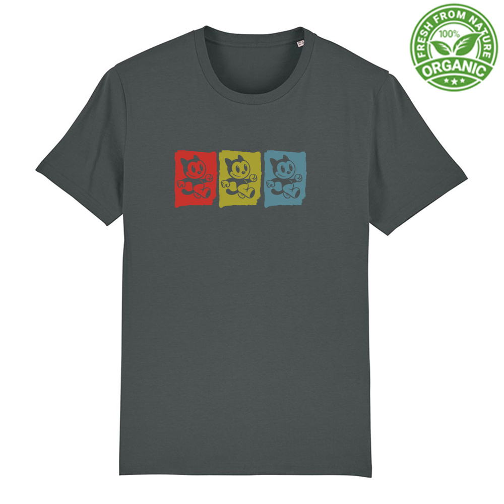T-Shirt Unisex Premium Organic Black the Cat
