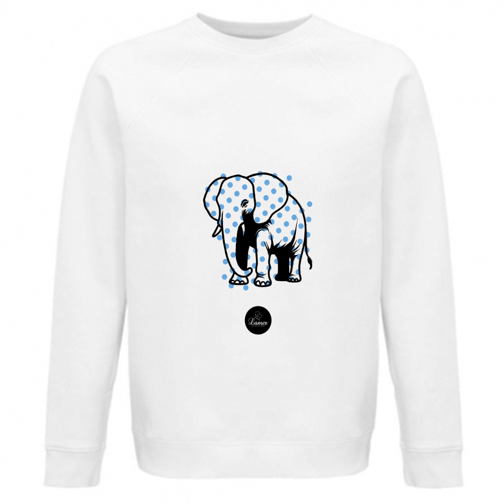 Felpa Unisex Organica Pois Elephant