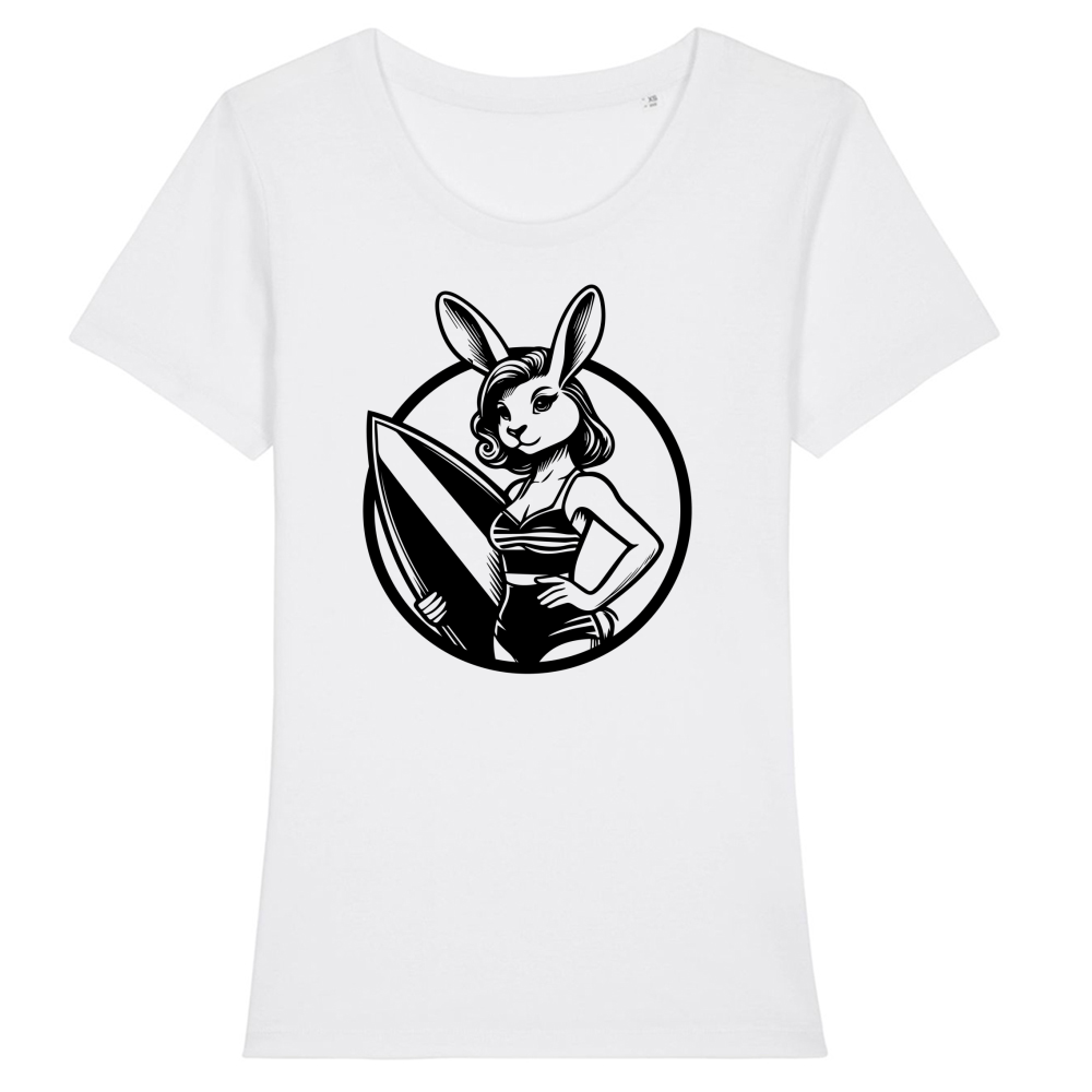 T-Shirt Women Premium Organic Surfin' in La Mer