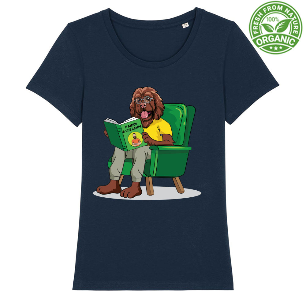 T-Shirt Women Premium Organic Blue Line