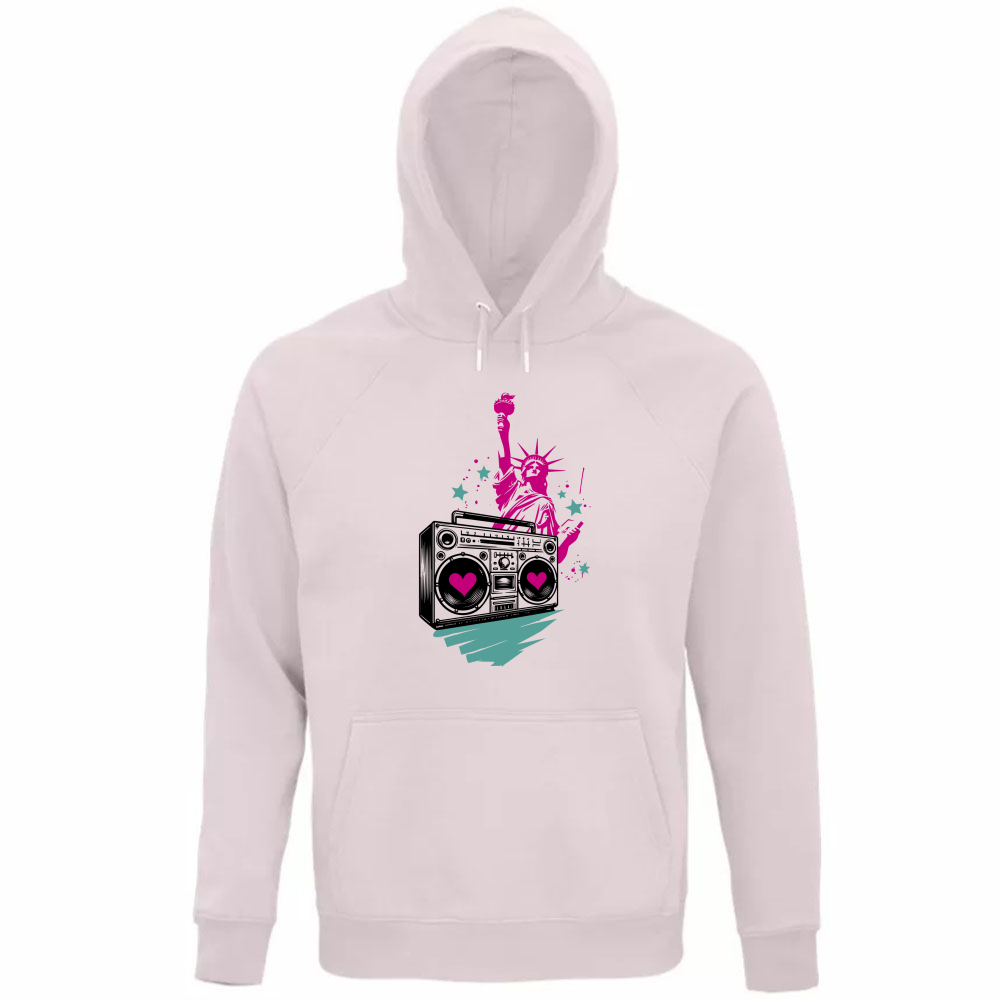 Felpa Organica Unisex Cappuccio NYC Dreaming