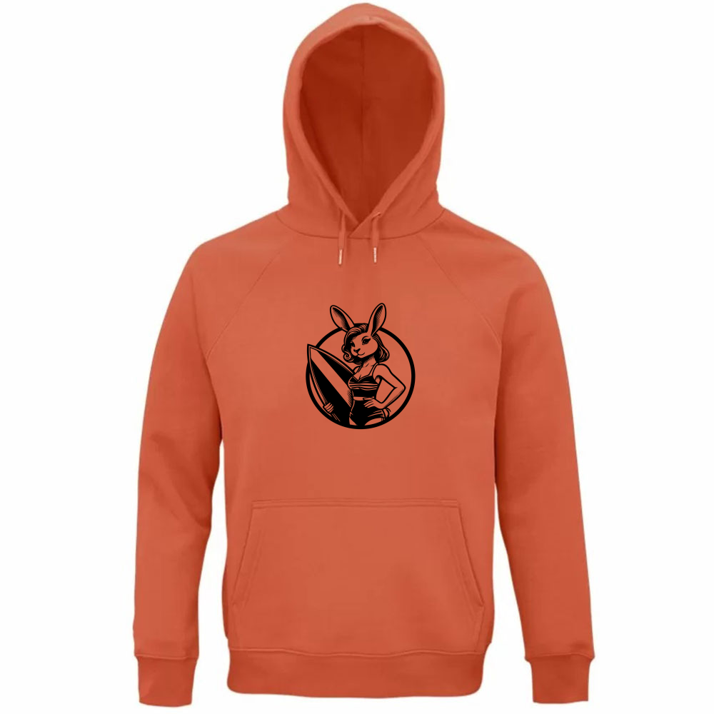 Felpa Organica Unisex Cappuccio Surfin' in La Mer