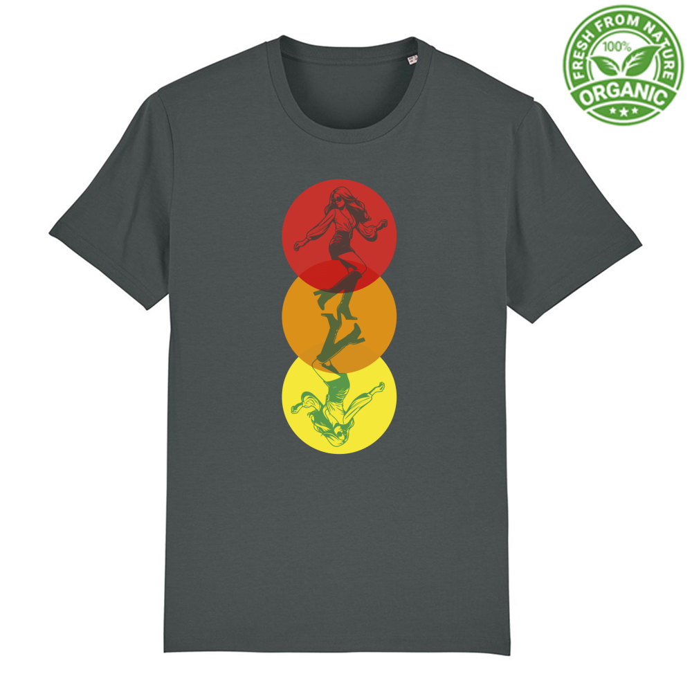 T-Shirt Unisex Premium Organic Dancing in the colours