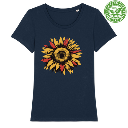 T-Shirt Women Premium Organic Sun Flowers