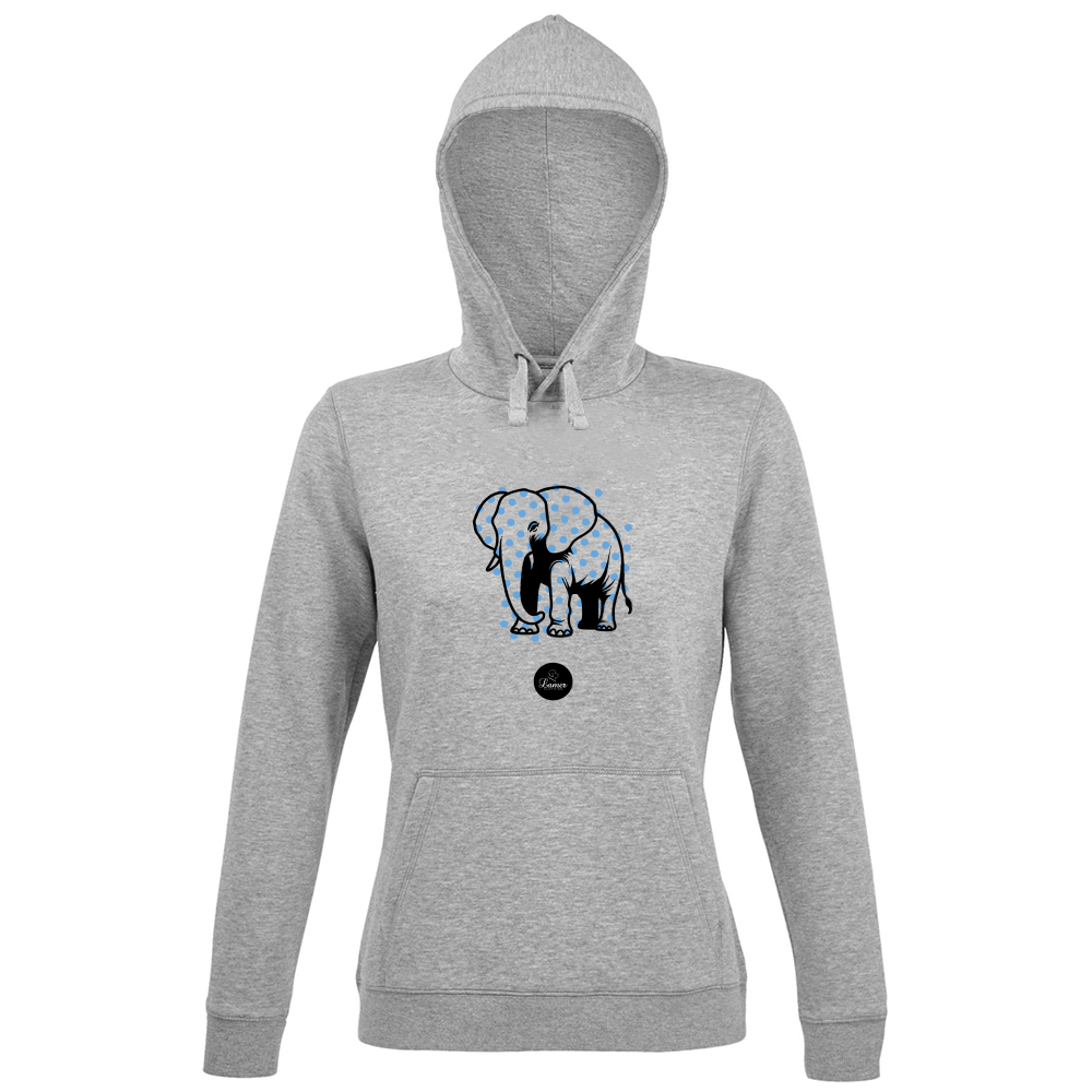 Hoodie Premium Women Pois Elephant