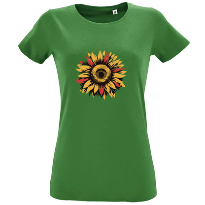 T-Shirt Women Fit Sun Flowers