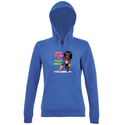 Hoodie Premium Women Blue Line