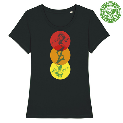 T-Shirt Women Premium Organic Dancing in the colours