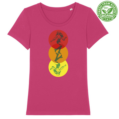 T-Shirt Women Premium Organic Dancing in the colours