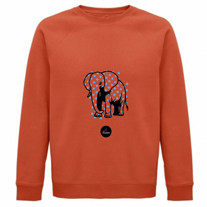 Felpa Unisex Organica Pois Elephant