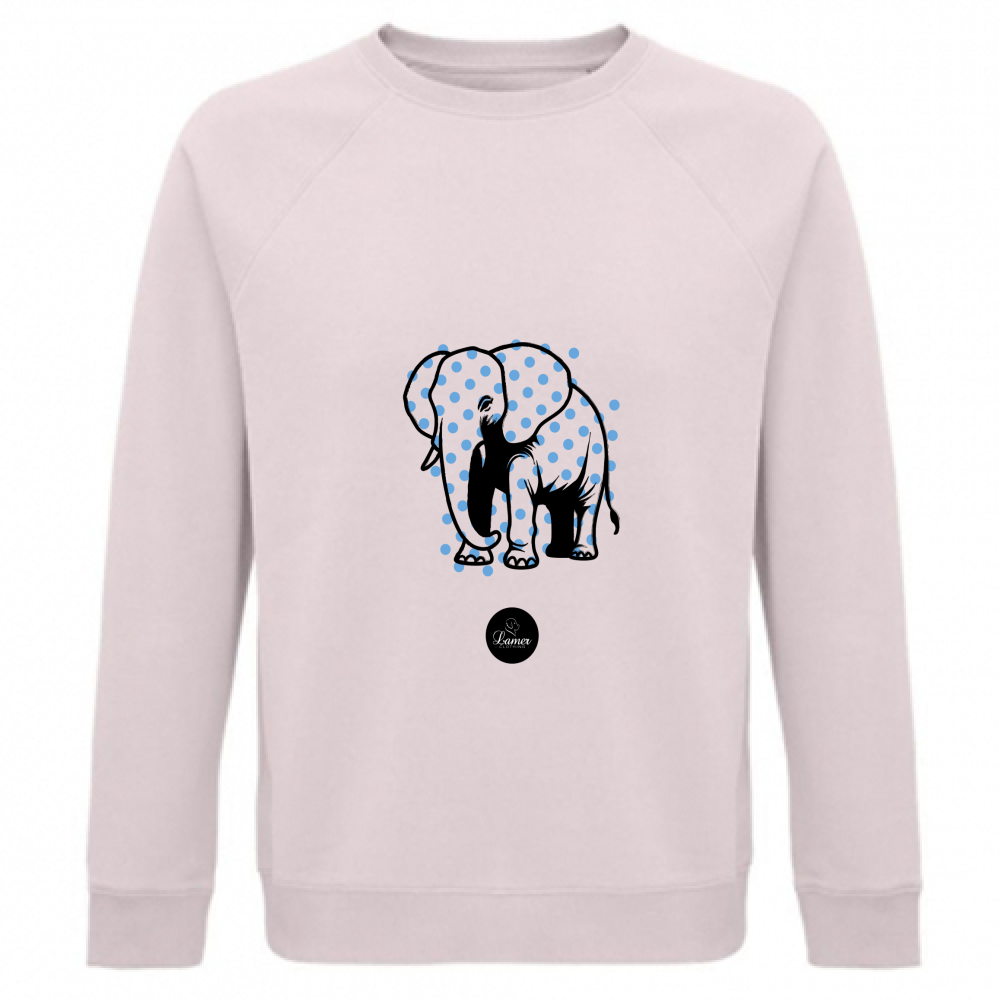 Felpa Unisex Organica Pois Elephant