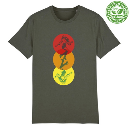 T-Shirt Unisex Premium Organic Dancing in the colours