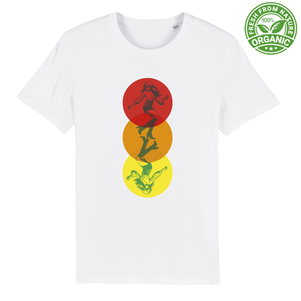 T-Shirt Unisex Premium Organic Dancing in the colours