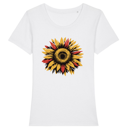 T-Shirt Women Premium Organic Sun Flowers