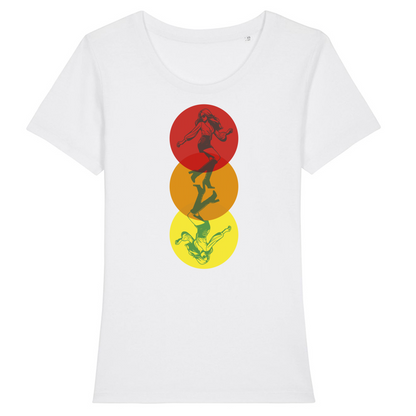 T-Shirt Women Premium Organic Dancing in the colours